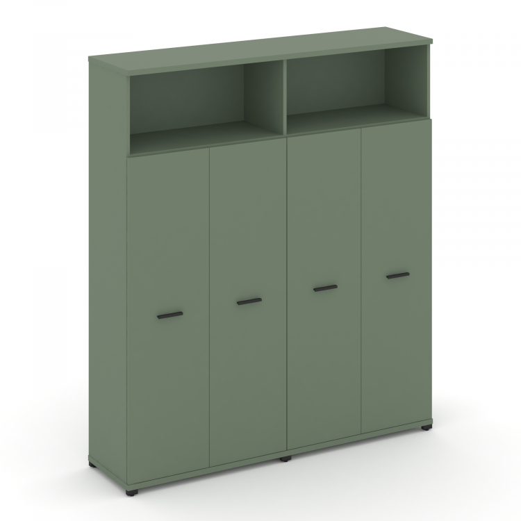 Concept Шкаф 2 широкие секции, 5 ниш CN.STS-526 B Кобо/Металл Черный 1668*420*1922