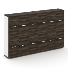 Concept Шкаф 3 широкие секции, 4 ниши CN.STS-432 W Дуб Мали/Белый Бриллиант/Металл Белый 2500*420*15