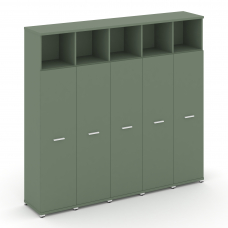 Concept Шкаф 5 узких секций, 5 ниш CN.STU-556 W Кобо/Металл Белый 2084*420*1922