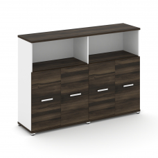 Concept Шкаф 2 широкие секции, 3 ниши CN.STS-323 W Дуб Мали/Белый Бриллиант/Металл Белый 1668*420*11