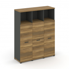 Concept Шкаф 3 узкие секции, 4 ниши CN.STU-433 A Сандал Янтарный/Антрацит/Металл Антрацит 1252*420*1