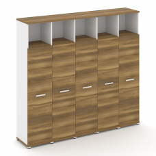 Concept Шкаф 5 узких секций, 5 ниш CN.STU-556 W Сандал Янтарный/Белый Бриллиант/Металл Белый 2084*42