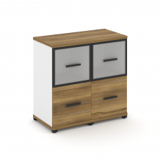 Concept Шкаф 2 узкие секции, 2 ниши CN.STU-222 RMB B Сандал Янтарный/Белый Бриллиант/Металл Черный/С