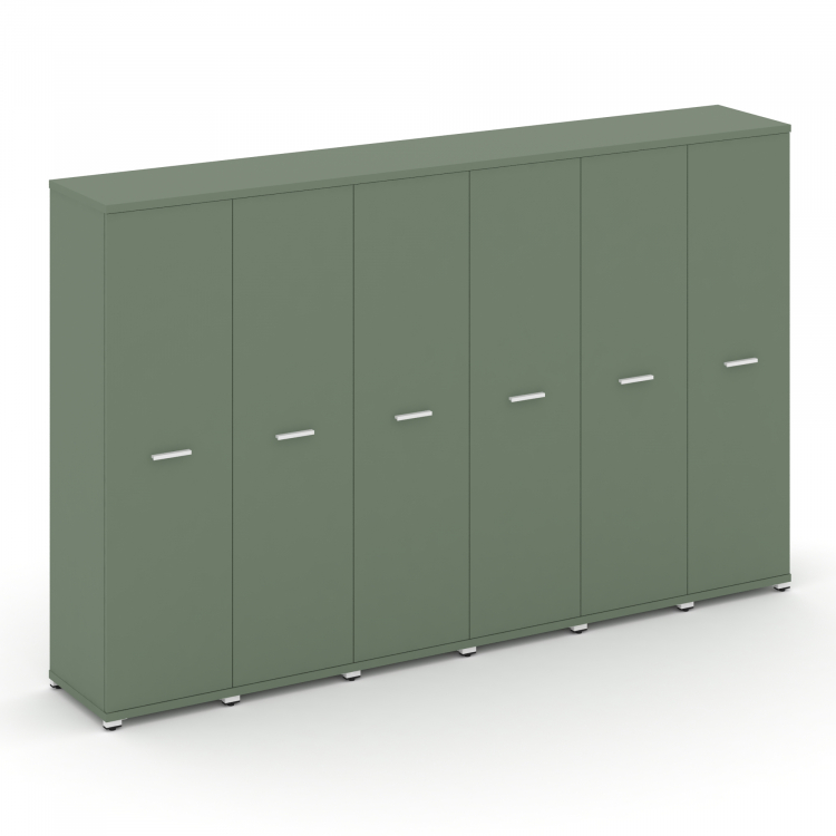 Concept Шкаф 6 узких секций, 4 ниши CN.STU-466 W Кобо/Металл Белый 2500*420*1554