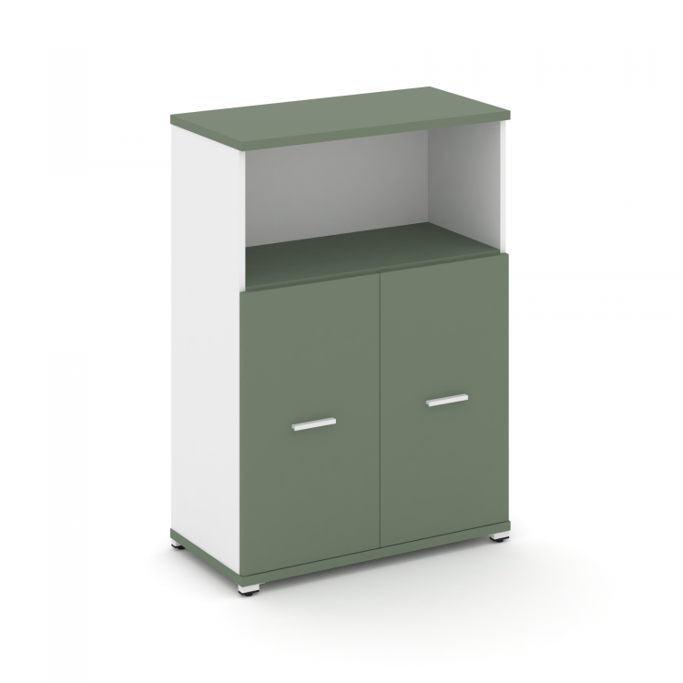 Concept Шкаф 1 широкая секция, 3 ниши CN.STS-313 W Кобо/Белый Бриллиант/Металл Белый 836*420*1186