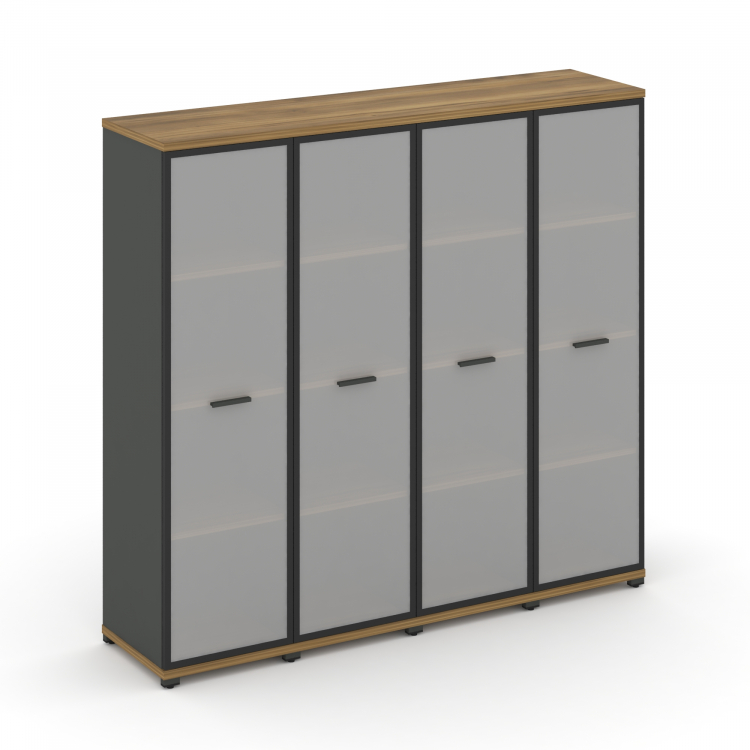 Concept Шкаф 4 узкие секции, 4 ниши CN.STU-446 RMB A Сандал Янтарный/Антрацит/Металл Антрацит/Сатин