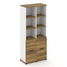 Concept Шкаф 2 узкие секции, 5 ниш CN.STU-521 B Сандал Янтарный/Белый Бриллиант/Металл Черный 836*42