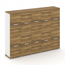 Concept Шкаф 5 узких секций, 4 ниши CN.STU-452 W Сандал Янтарный/Белый Бриллиант/Металл Белый 2084*4