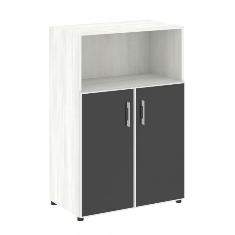 Yalta Шкаф LT.ST-2.2 R black Снежная Патина/Стекло Black 800*450*1195