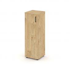 Style Project Шкаф средний узкий SN.STU.E-204(L) Тиквуд Светлый/Черный Ручки 400*400*1203