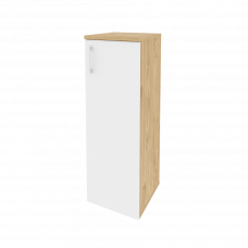 Onix Шкаф средний узкий правый O.SU-2.3 (R) Тиквуд Светлый/Белый Бриллиант 400*420*1207