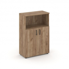 Style Project Шкаф средний широкий SN.STS-201 Дуб Табак/Черный Ручки 796*400*1203