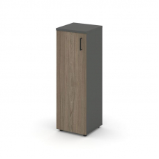 Style Project Шкаф средний узкий SN.STU.E-204(L) Антрацит/Вяз Благородный/Черный Ручки 400*400*1203