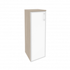 Onix Шкаф средний узкий левый O.SU-2.4 R (L) white Дуб Аттик/Стекло White 400*420*1207