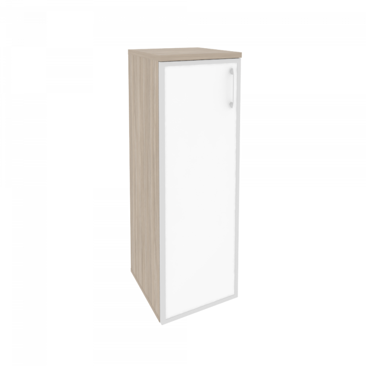 Onix Шкаф средний узкий левый O.SU-2.4 R (L) white Дуб Аттик/Стекло White 400*420*1207