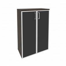 Onix Шкаф средний широкий O.ST-2.4 R black Дуб Мали/Стекло Black 800*420*1207