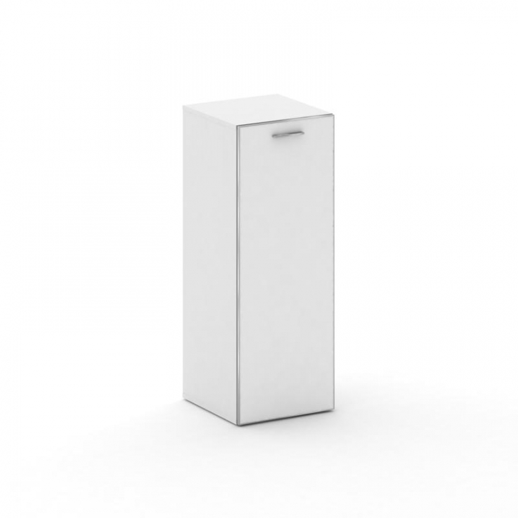 Fresco Шкаф узкий средний правый FR.SU-204 (R) white Белый Бриллиант UM/Лакобель Белый/Хром 450*460*