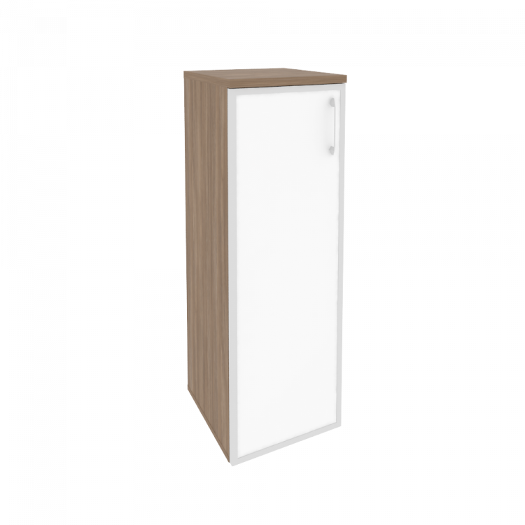 Onix Шкаф средний узкий левый O.SU-2.4 R (L) white Дуб Аризона/Стекло White 400*420*1207