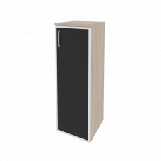 Onix Шкаф средний узкий правый O.SU-2.4 R (R) black Дуб Аттик/Cтекло Black 400*420*1207