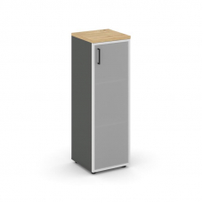 Style Project Шкаф средний узкий SN.STU.E-206(R) Антрацит/Тиквуд Светлый/Сатин/Черный Ручки 400*400*