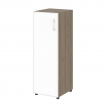 Yalta Шкаф узкий LT.SU-2.4 R (L) white Вяз Благородный/Стекло White 400*450*1195