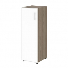 Yalta Шкаф узкий LT.SU-2.4 R (L) white Вяз Благородный/Стекло White 400*450*1195