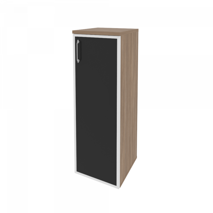 Onix Шкаф средний узкий правый O.SU-2.4 R (R) black Дуб Аризона/Стекло Black 400*420*1207