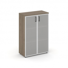 Style Project Шкаф средний широкий SN.STS-206 Вяз Благородный/Сатин/Черный Ручки 796*400*1203