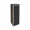 Onix Шкаф средний узкий левый O.SU-2.4 R (L) black Дуб Мали/Стекло Black 400*420*1207