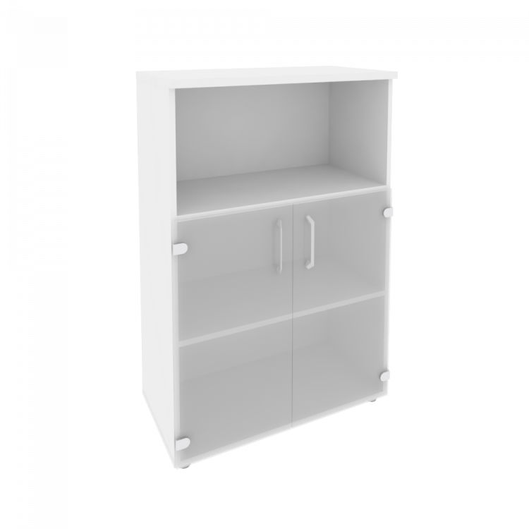 Onix Шкаф средний широкий O.ST-2.2 Белый Бриллиант 800*420*1207