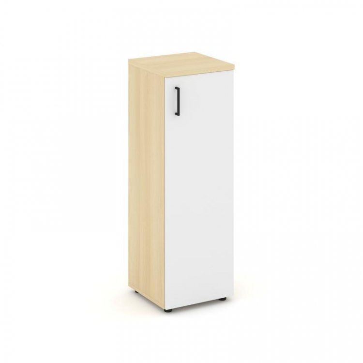 Style Project Шкаф средний узкий SN.STU-204(R) Акация Лорка/Белый/Черный Ручки 400*400*1203