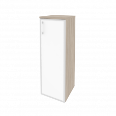 Onix Шкаф средний узкий правый O.SU-2.4 R (R) white Дуб Аттик/Стекло White 400*420*1207