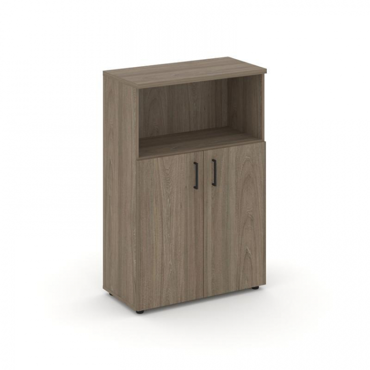 Style Project Шкаф средний широкий SN.STS-201 Вяз Благородный/Черный Ручки 796*400*1203