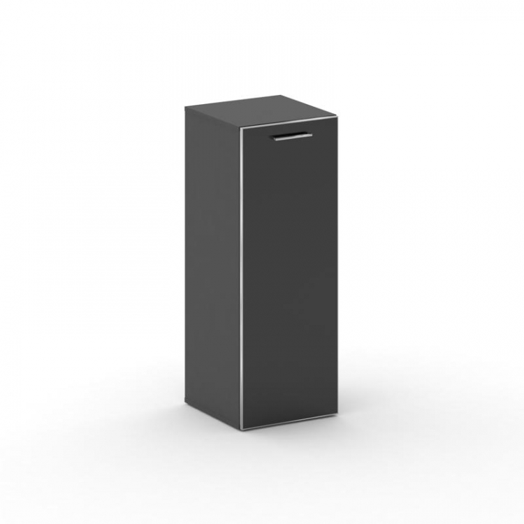 Cross Шкаф узкий средний CR.SU-204 (L) black Базальт UM/Лакобель Черный 450*460*1202