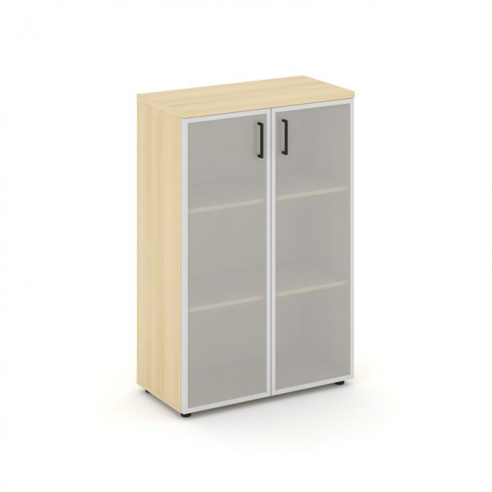 Style Project Шкаф средний широкий SN.STS.E-206 Акация Лорка/Сатин/Черный Ручки 796*400*1203