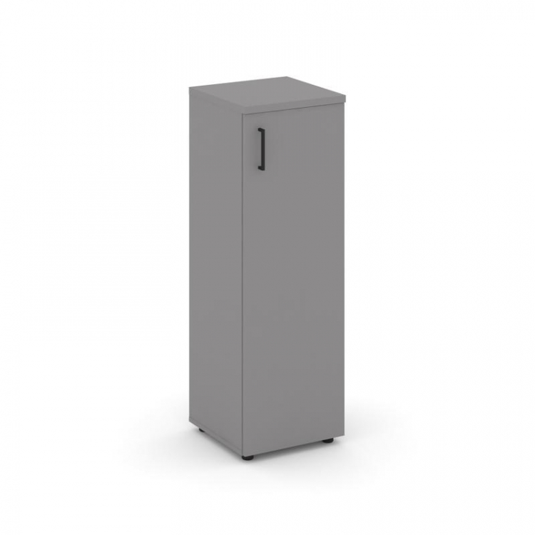 Стайл Проджект Шкаф средний узкий правый (1 средний фасад ЛДСП) SN.STU-204(R) Серый Пепел/Черный Руч