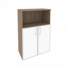 Onix Шкаф средний широкий O.ST-2.2 R white Дуб Аризона/Стекло White 800*420*1207