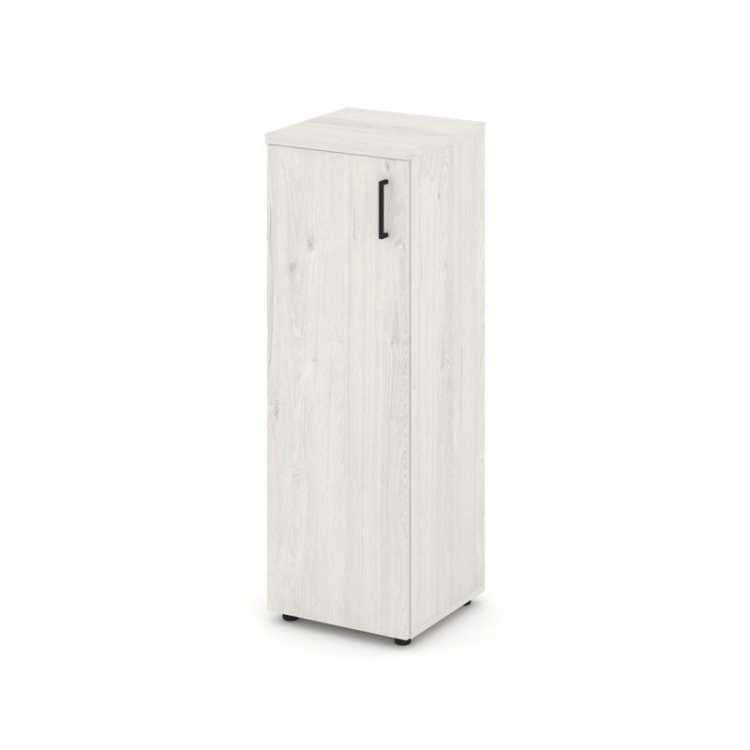 Style Project Шкаф средний узкий SN.STU.E-204(L) Дуб Наварра/Черный Ручки 400*400*1203