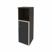 Onix Шкаф средний узкий правый O.SU-2.2 R (R) black Дуб Мали/Стекло Black 400*420*1207