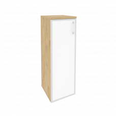 Onix Шкаф средний узкий левый O.SU-2.4 R (L) white Тиквуд Светлый/Стекло White 400*420*1207