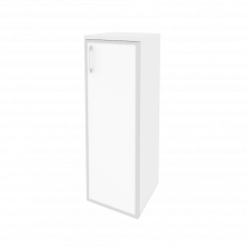 Onix Шкаф средний узкий правый O.SU-2.4 R (R) white Белый Бриллиант/Стекло White 400*420*1207