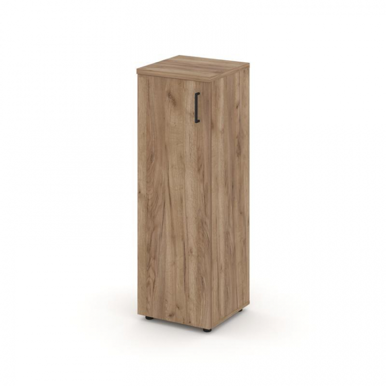 Style Project Шкаф средний узкий SN.STU-204(L) Дуб Табак/Черный Ручки 400*400*1203