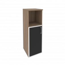 Onix Шкаф средний узкий левый O.SU-2.2 R (L) black Дуб Аризона/Стекло Black 400*420*1207