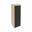 Onix Шкаф средний узкий левый O.SU-2.4 R (L) black Тиквуд Светлый/Стекло Black 400*420*1207