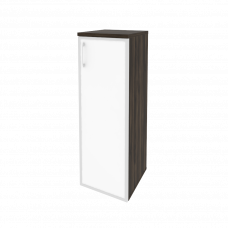 Onix Шкаф средний узкий правый O.SU-2.4 R (R) white Дуб Мали/Стекло White 400*420*1207