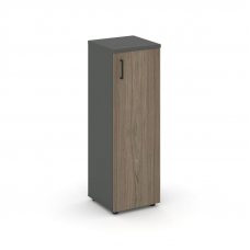 Style Project Шкаф средний узкий SN.STU-204(R) Антрацит/Вяз Благородный/Черный Ручки 400*400*1203