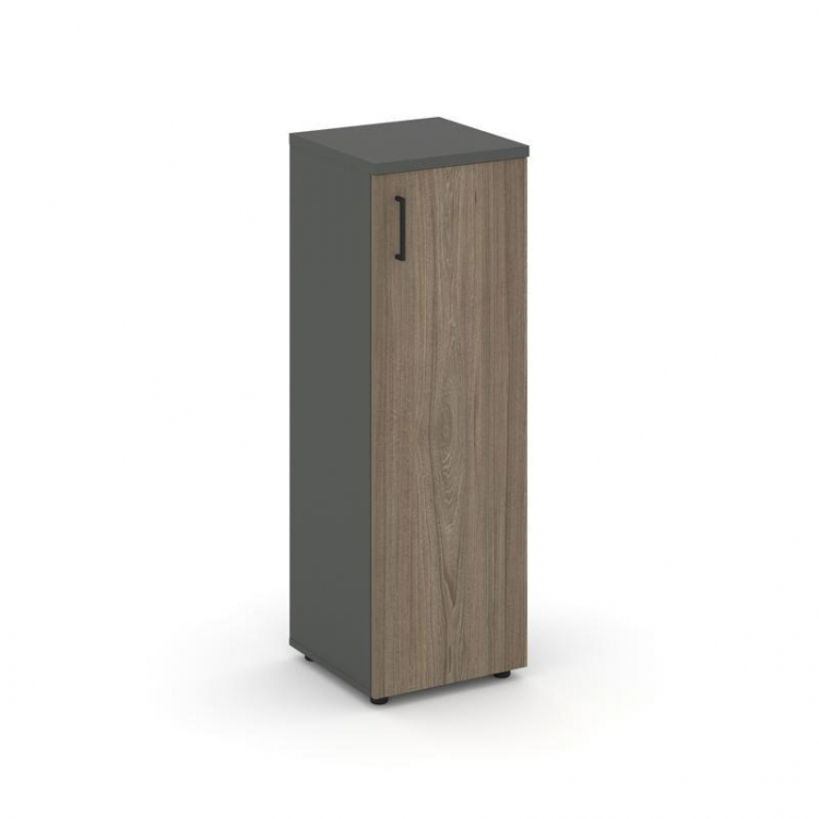 Style Project Шкаф средний узкий SN.STU-204(R) Антрацит/Вяз Благородный/Черный Ручки 400*400*1203