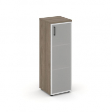 Style Project Шкаф средний узкий SN.STU-206(R) Вяз Благородный/Сатин/Черный Ручки 400*400*1203