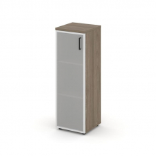 Style Project Шкаф средний узкий SN.STU-206(L) Вяз Благородный/Сатин/Черный Ручки 400*400*1203