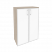 Onix Шкаф средний широкий O.ST-2.4 R white Дуб Аттик/Стекло White 800*420*1207